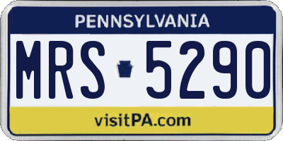 PA license plate MRS5290