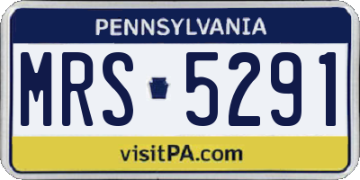 PA license plate MRS5291