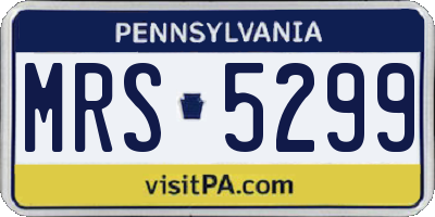 PA license plate MRS5299