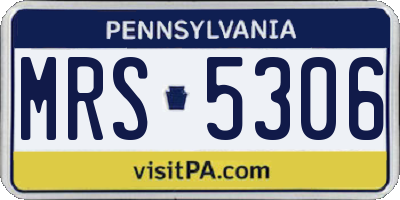 PA license plate MRS5306