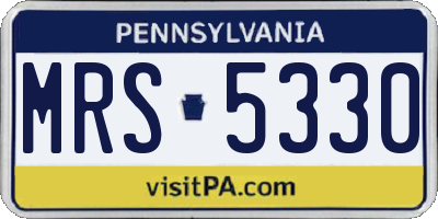 PA license plate MRS5330