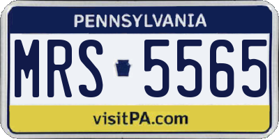 PA license plate MRS5565