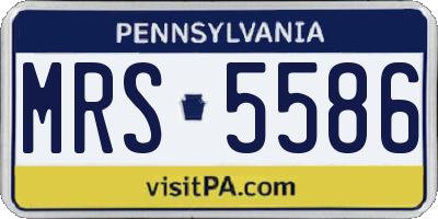 PA license plate MRS5586