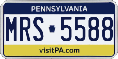 PA license plate MRS5588