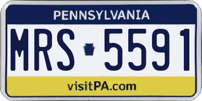 PA license plate MRS5591
