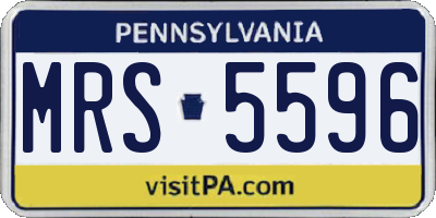 PA license plate MRS5596
