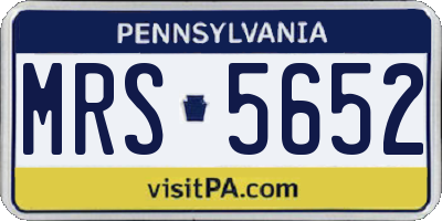 PA license plate MRS5652
