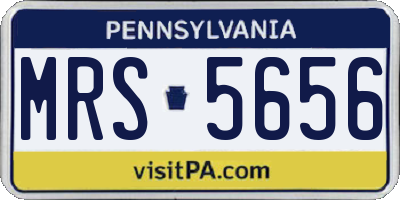 PA license plate MRS5656