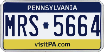 PA license plate MRS5664