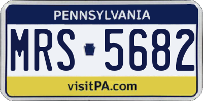 PA license plate MRS5682