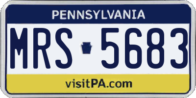 PA license plate MRS5683