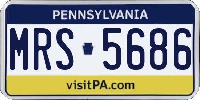 PA license plate MRS5686