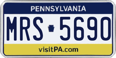 PA license plate MRS5690