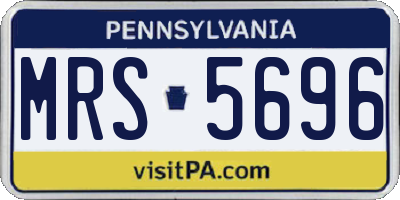 PA license plate MRS5696