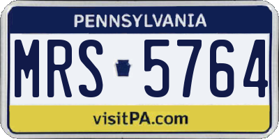 PA license plate MRS5764