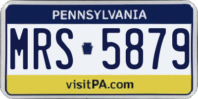 PA license plate MRS5879