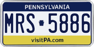 PA license plate MRS5886