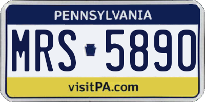 PA license plate MRS5890
