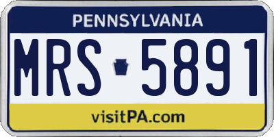 PA license plate MRS5891