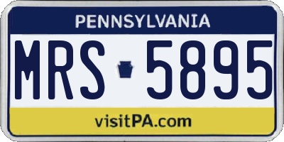 PA license plate MRS5895
