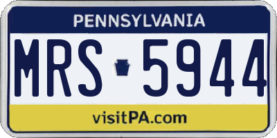 PA license plate MRS5944