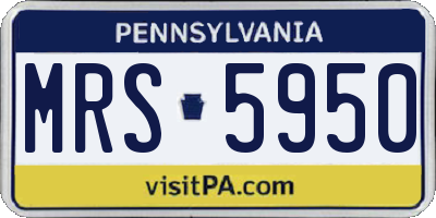 PA license plate MRS5950