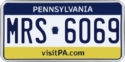 PA license plate MRS6069