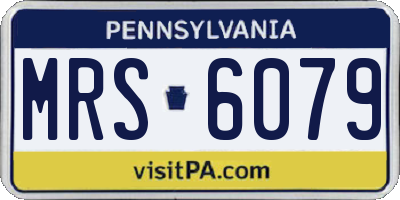 PA license plate MRS6079