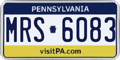 PA license plate MRS6083