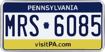 PA license plate MRS6085