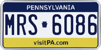 PA license plate MRS6086