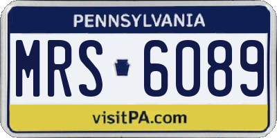 PA license plate MRS6089