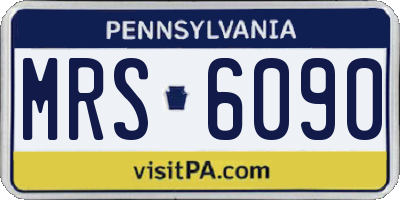 PA license plate MRS6090