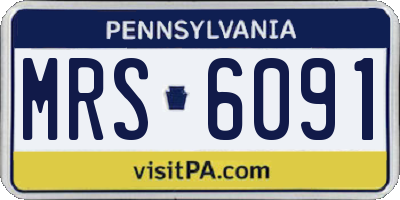PA license plate MRS6091
