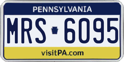 PA license plate MRS6095