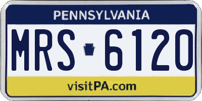 PA license plate MRS6120