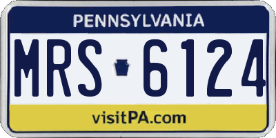 PA license plate MRS6124
