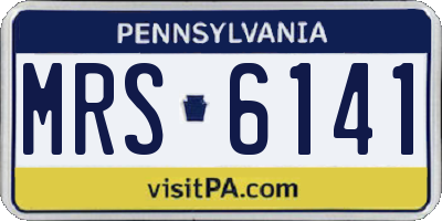 PA license plate MRS6141