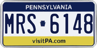 PA license plate MRS6148