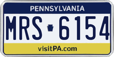 PA license plate MRS6154