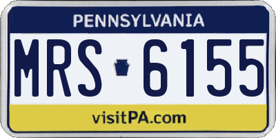PA license plate MRS6155