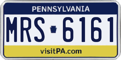 PA license plate MRS6161
