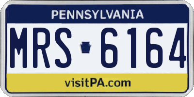 PA license plate MRS6164