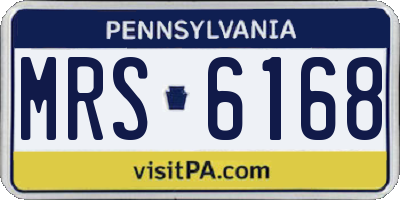 PA license plate MRS6168