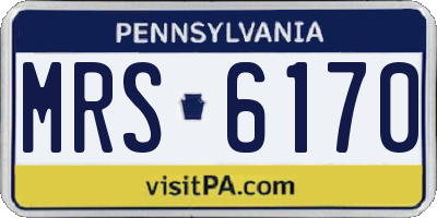 PA license plate MRS6170