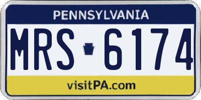 PA license plate MRS6174