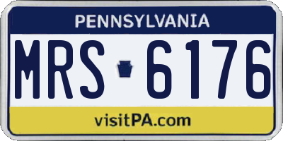 PA license plate MRS6176