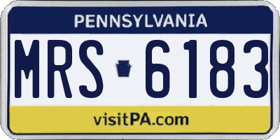 PA license plate MRS6183