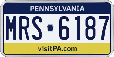 PA license plate MRS6187