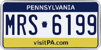 PA license plate MRS6199